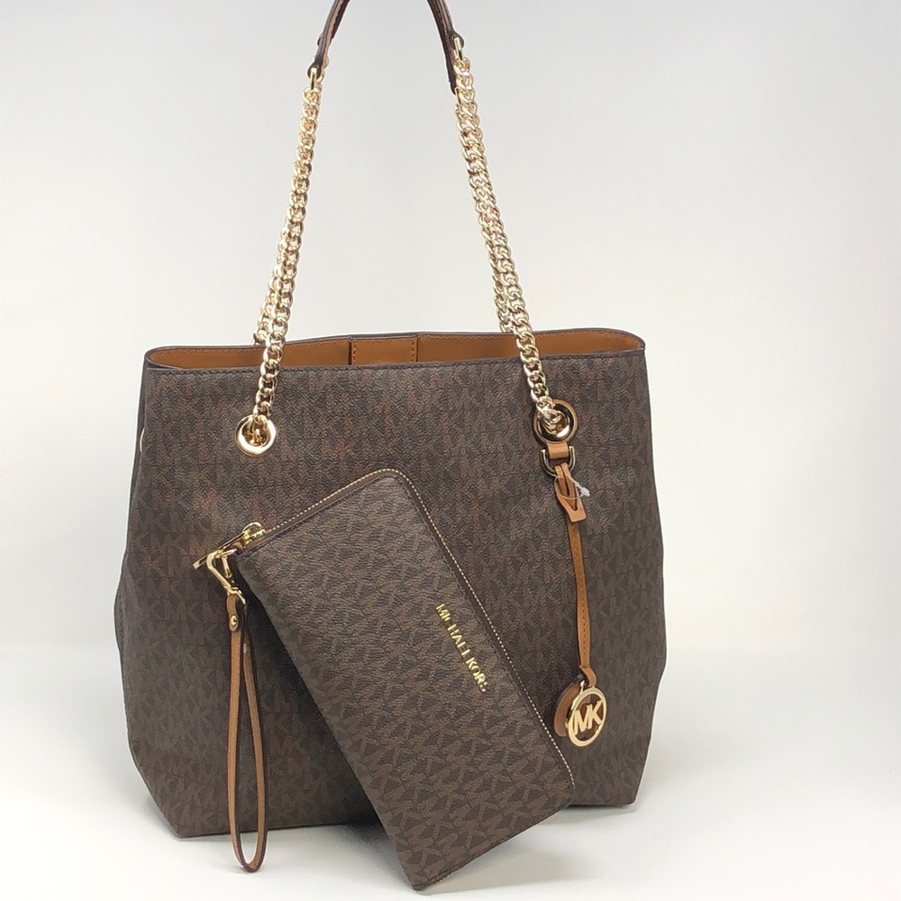 Nwt Michael  Kors Bundle Jet Set chain + wallet - Picture 4 of 6